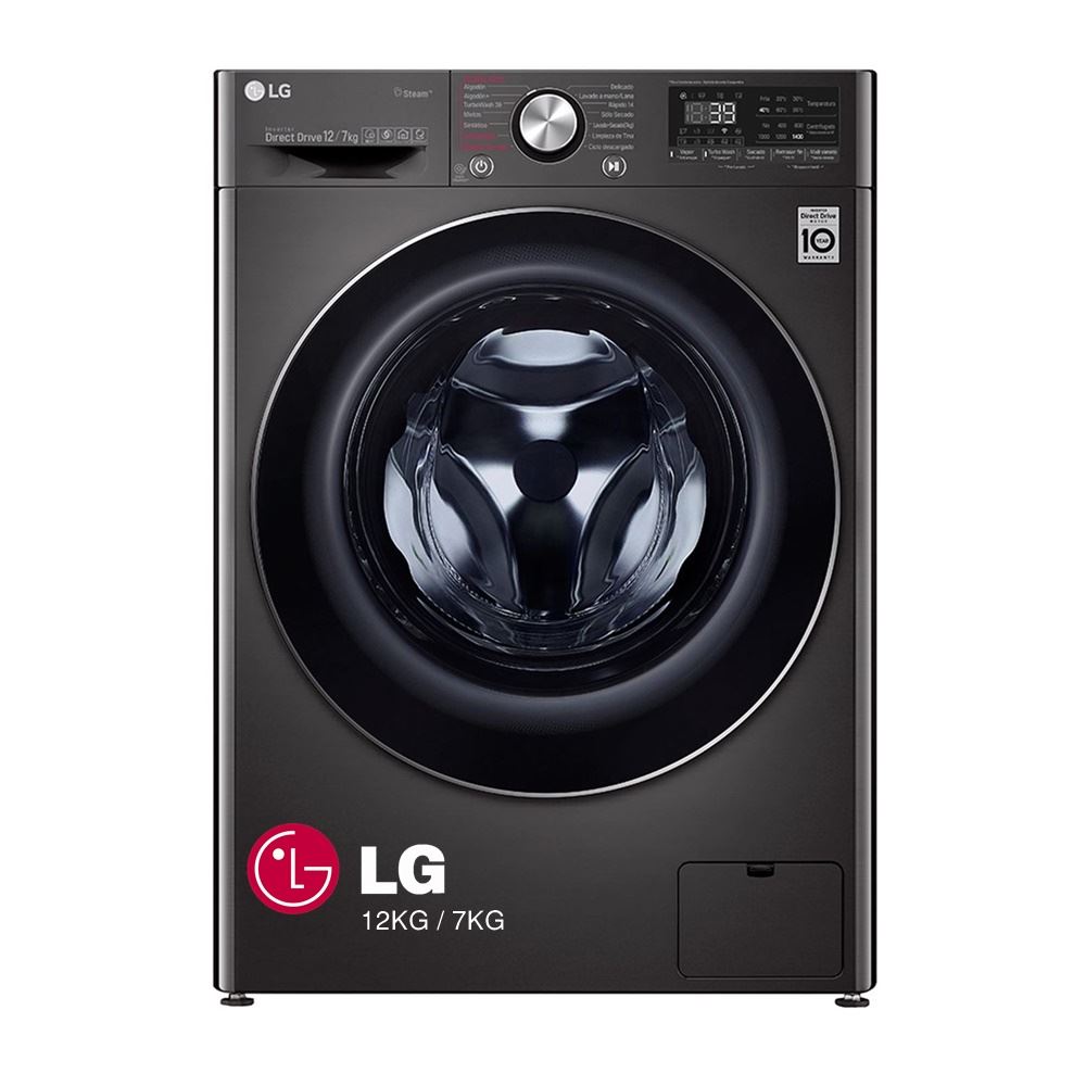Lavaseca LG 12 Kg Carga Frontal con AIDD WD12BVC2S6C Negro Acero